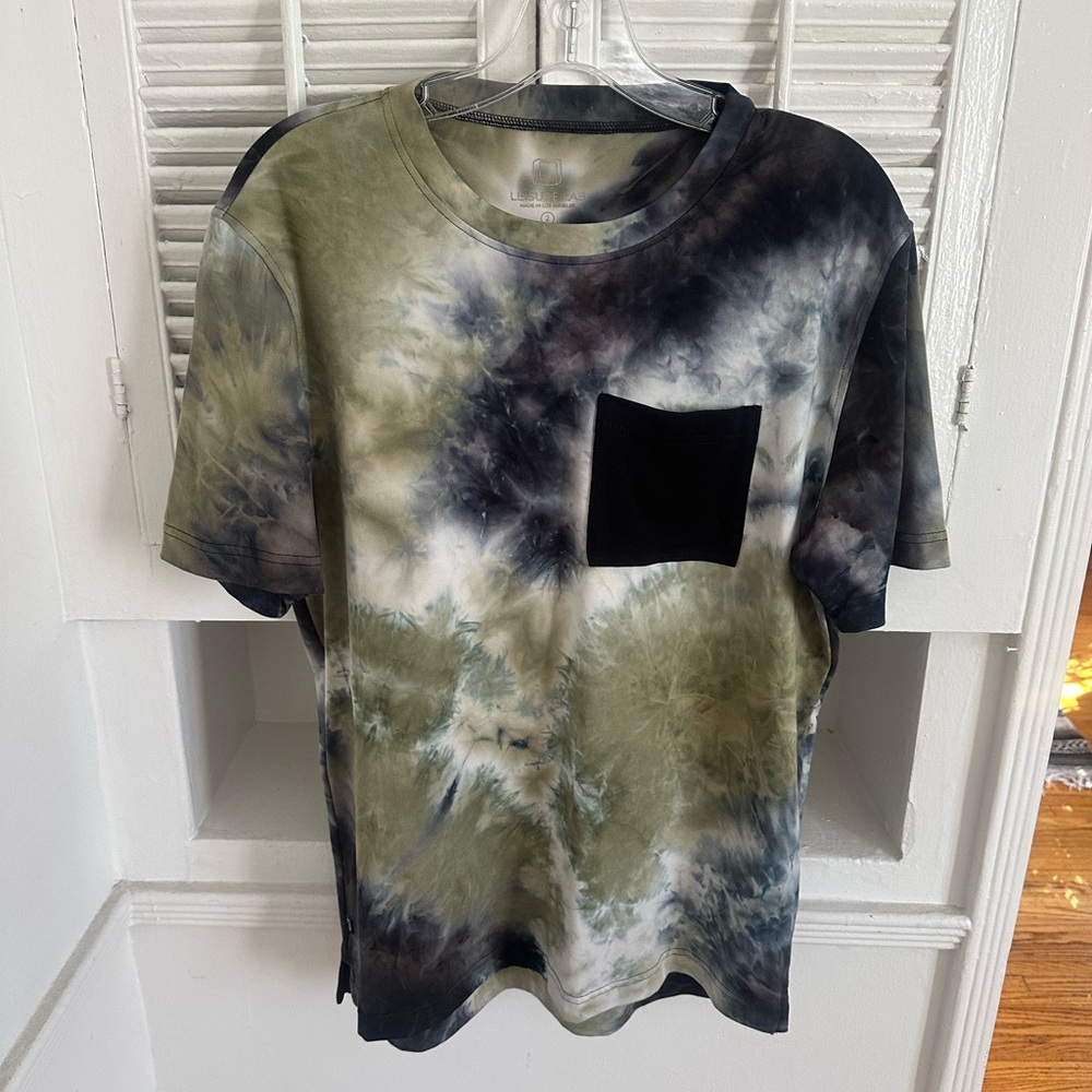 Leisure Lab Green / Navy Tie Dye Tee